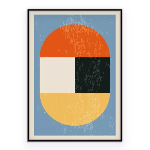 Poster Modernistische Abstraktion Geometrie inspiriert vom Bauhaus