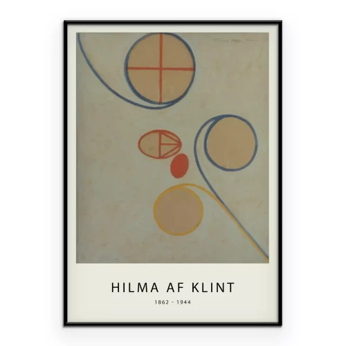 Poster Siebenzackige Sternabstraktion Hilma af Klint