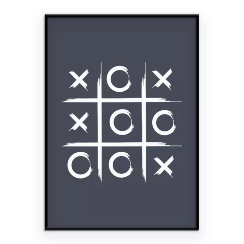 Poster Moderne Illustration von Tic-Tac-Toe