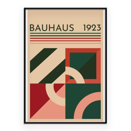 Poster Geometrische Abstraktion im Bauhaus-Stil