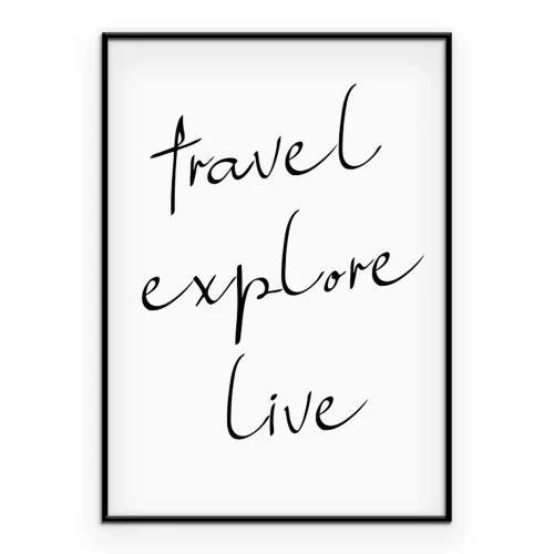 Poster Minimalistisches Reise-Zitat