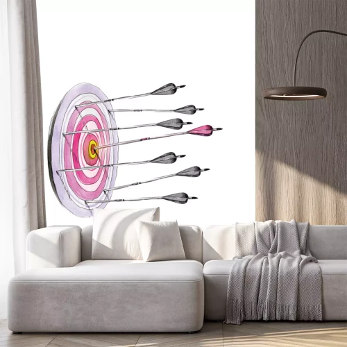 Sticker Aquarellschild mit Pfeilen