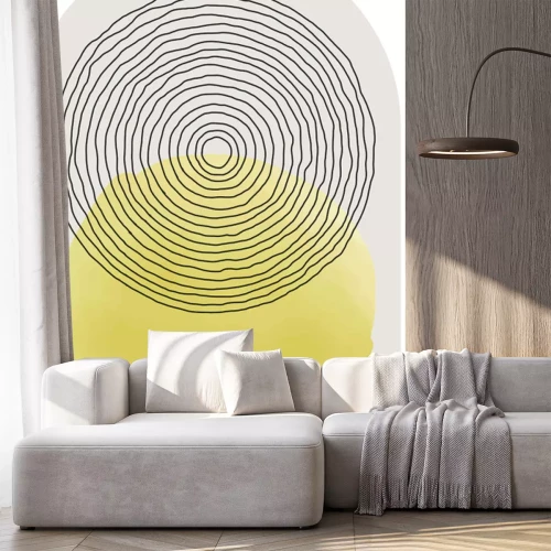 Sticker Lineare abstrakte Komposition im modernen Stil