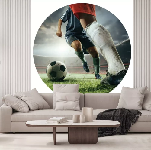 Sticker Fußballspieler im Stadion während des Spiels