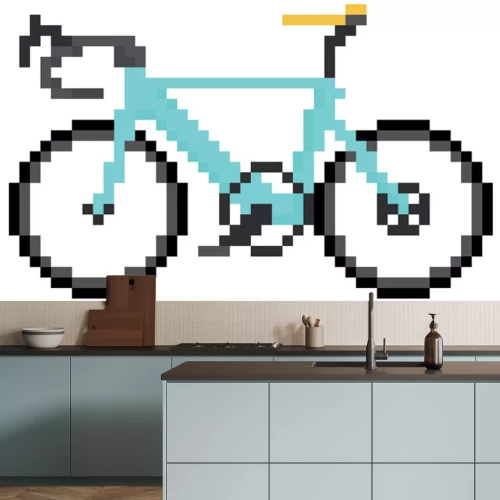 Sticker Rennrad-Pixelgrafiken