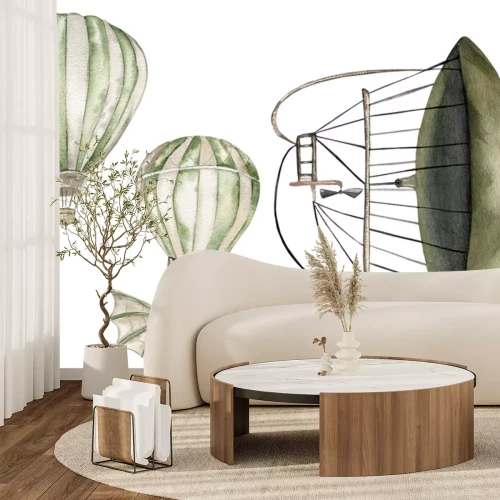 Sticker Aquarell-Retro-Ballons