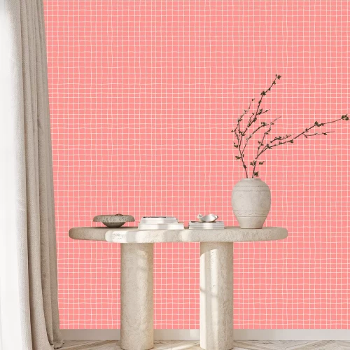 Tapete Pastellmuster mit Korallennetz