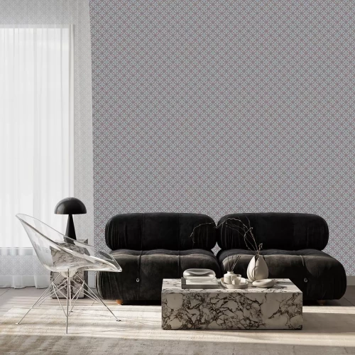 Tapete Muster mit ineinander verschlungenen Kreisen