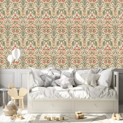 Tapete Pflanzen- und Blumenschmuck