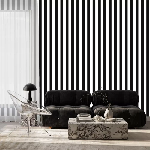 Tapete Minimalistisches Muster mit vertikalen Streifen