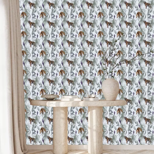 Tapete Eine elegante Komposition von Tigern