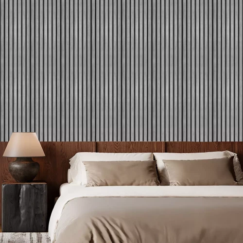 Tapete Betonimitation mit vertikalen Streifen
