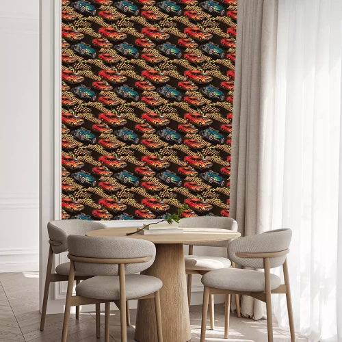 Tapete Nachtkomposition von Sportwagen