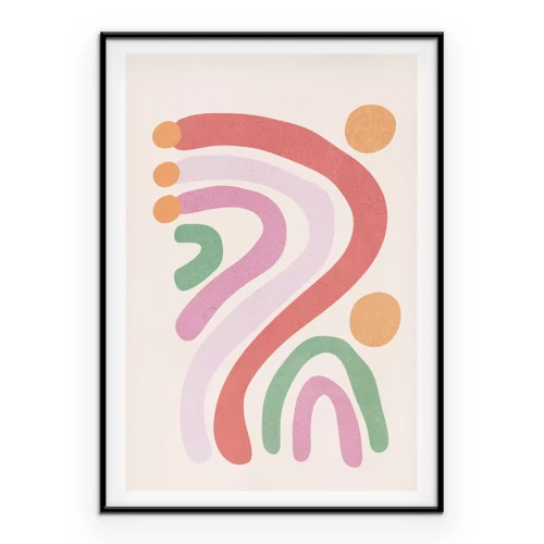 Poster Farbenfrohe Abstraktion im modernen Stil