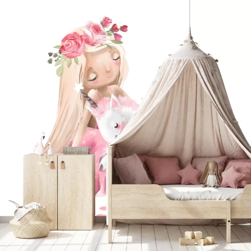 Sticker Prinzessin mit Einhorn