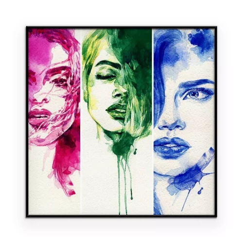 Poster Schöne Frau. Aquarell Illustration