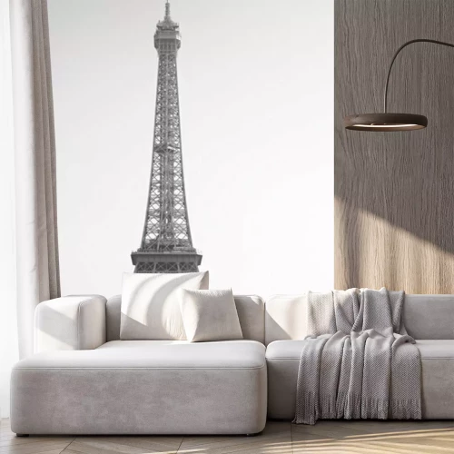 Fototapete Schwarz-Weiß-Foto des Eiffelturms