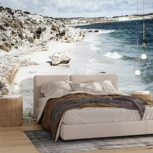 Fototapete Blick auf den Strand und das Meer