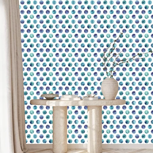 Tapete Aquarell Kreise Muster