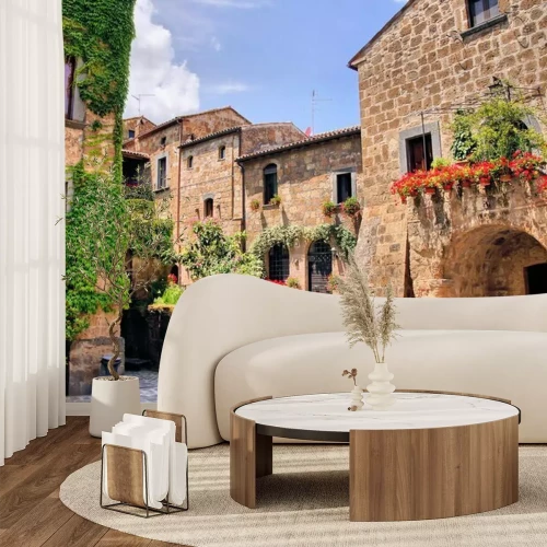 Fototapete Italienische Häuser in einer charmanten Straße