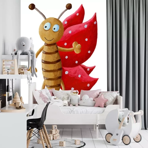 Sticker Nette rote Schmetterling