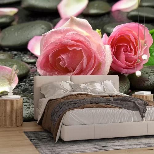Sticker Róże na kamieniach tun spa