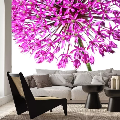 Sticker Violette Blume in einem Zoom