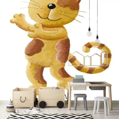 Sticker Cut Katze geben hug