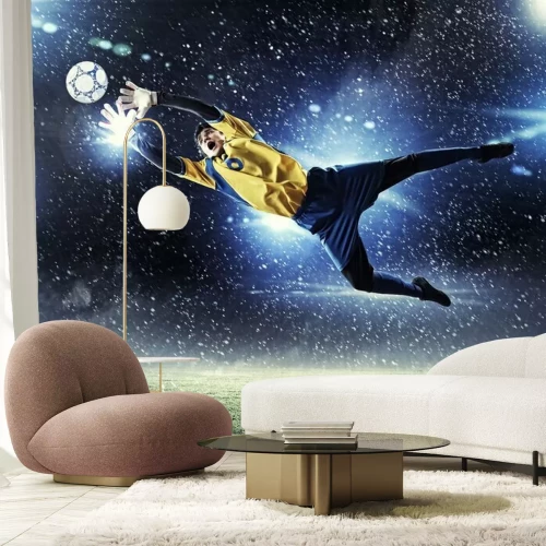 Fototapete Torwart fängt Ball