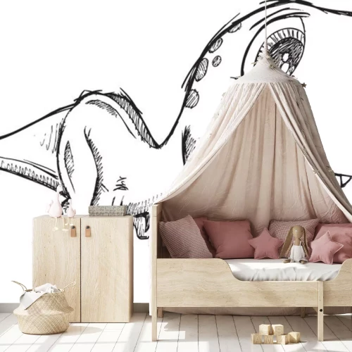 Sticker Skizze vom Tyrannosaurus