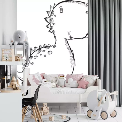 Sticker Skizze eines Dinosauriers