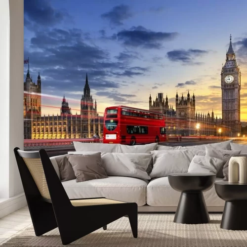 Fototapete Londoner Blick in der Abenddämmerung