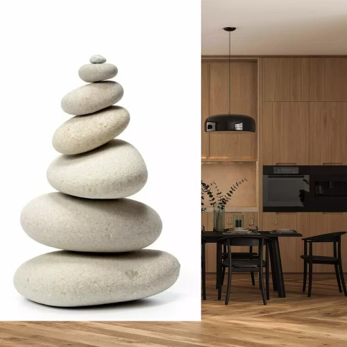 Sticker Steinhaufen isoliert auf weißem Hintergrund