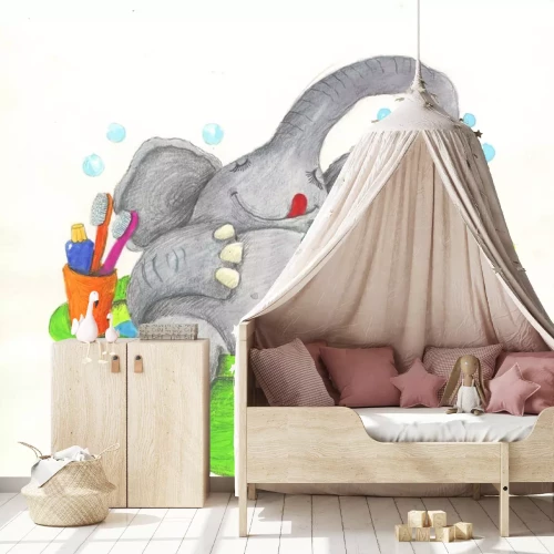 Sticker Elefant in der Badewanne