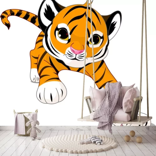 Sticker Laufen Baby-Tiger