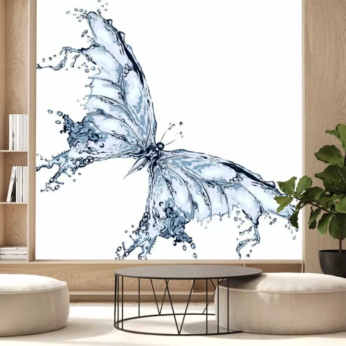 Sticker Water splash Schmetterling 2