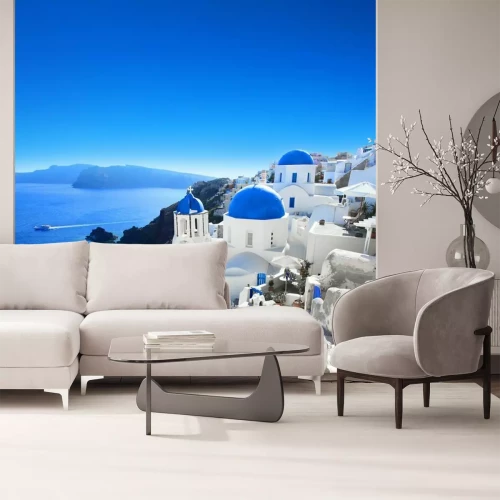 Fototapete Weiße Kleinstadt auf Insel Santorini