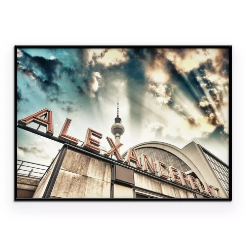 Poster Bahnhof Alexanderplatz in Berlin - Deutschland