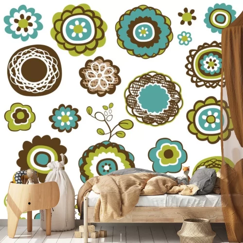 Sticker Doodle Blumen Set