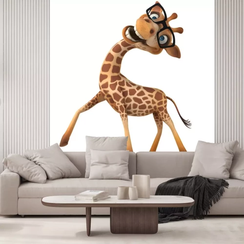 Sticker Tiere Safari Giraffe mit gebogenem Hals