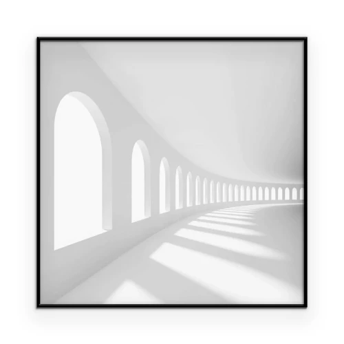Poster Weiß Leere Halle