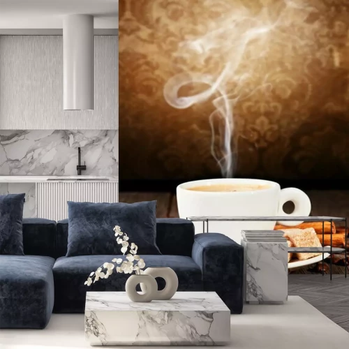 Fototapete Tasse aromatischen Kaffees