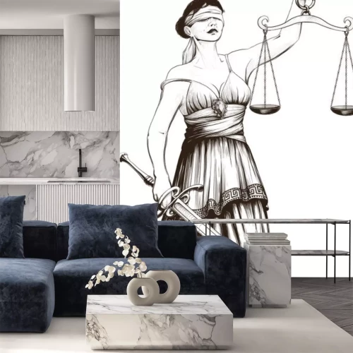 Sticker Symbol der Gerechtigkeit Femida