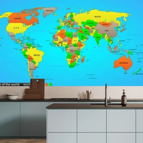 Sticker Politische Weltkarte