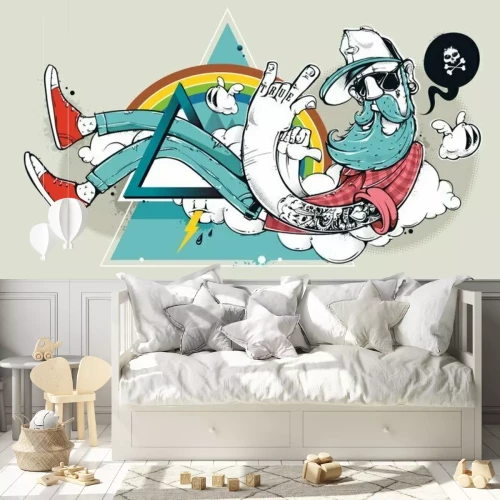 Fototapete Abstrakt Graffiti hipster