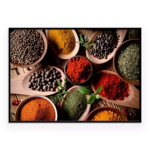 Poster Bunte Gewürze in Pulverform