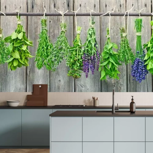 Fototapete Gartenkräutersträuße