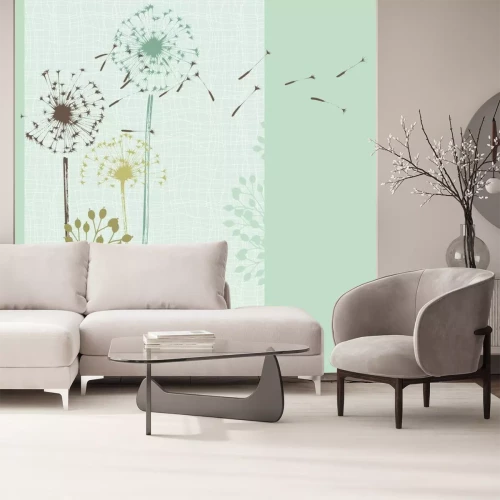 Sticker Floral Seamless-Karten-Blau