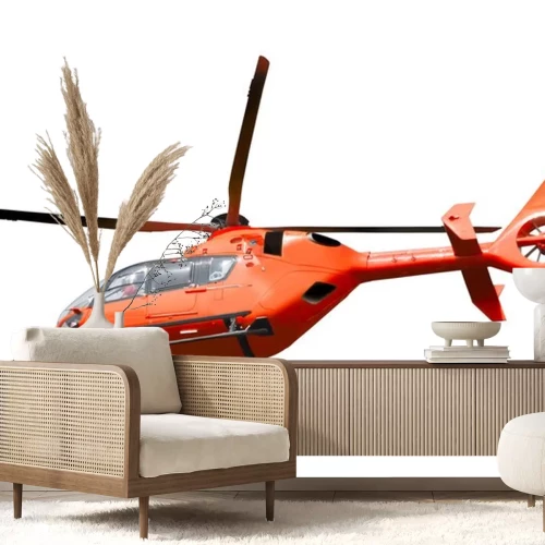 Sticker Rettungshubschrauber isoliert