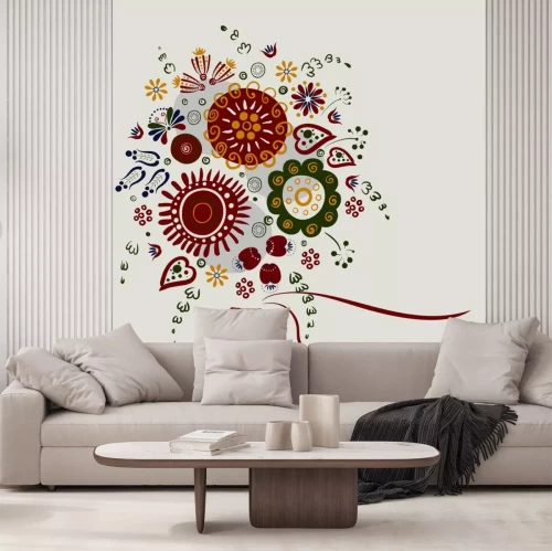 Sticker Blumenstrauß im Volksstil